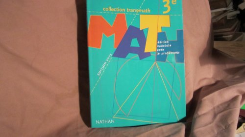 Beispielbild fr MATH 3E PROF EDITION SPECIALE zum Verkauf von Ammareal