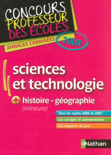 9782091217741: Sciences et technologie + histoire et gographie (mineure) : Annales corriges