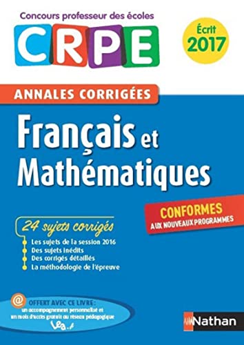 9782091243269: Annales CRPE 2017 : Franais & Mathmatiques