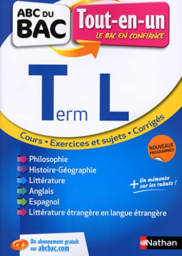 Imagen de archivo de Terminale L, tout-en-un : cours, exercices et sujets, corrigs : nouveaux programmes a la venta por LeLivreVert