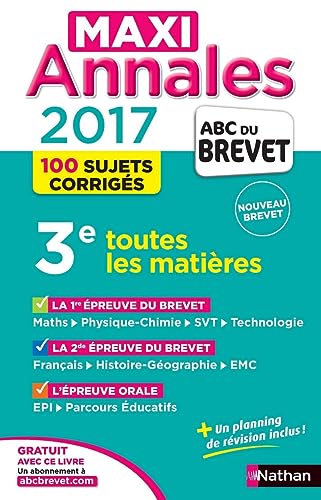 Beispielbild fr MAXI Annales ABC du BREVET 2017 (30) zum Verkauf von Ammareal