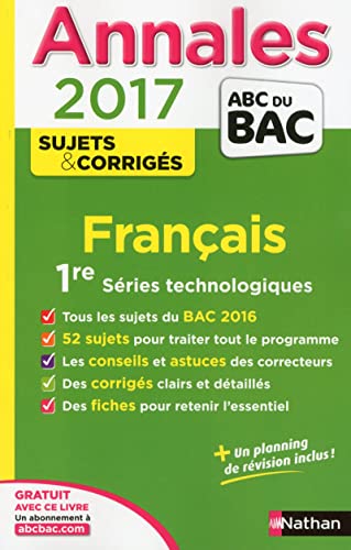 Beispielbild fr ANNALES BAC 2017 FRANCAIS 1ERE ST COR (23) Planchard, Sylvie; Cassou-Nogus, Anne et Hbert, Slna zum Verkauf von BIBLIO-NET
