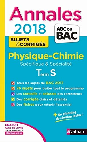 9782091502465: Annales BAC Physique-Chimie Term S Sp & Sp 2018