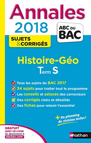 Beispielbild fr Annales ABC du Bac Histoire-Gographie Term S 2018 zum Verkauf von medimops