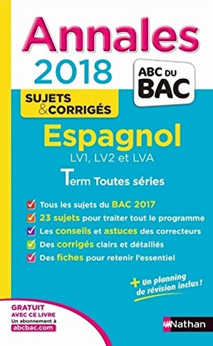 Stock image for Annales ABC du Bac Espagnol L-ES-S 2018 for sale by Ammareal