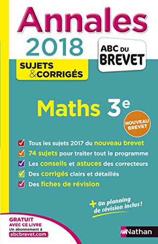 Beispielbild fr Annales ABC du Brevet Maths 2018 zum Verkauf von medimops