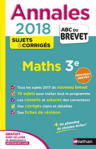 9782091502601: Mathmatiques 3e: Sujets & corrigs (Annales ABC du Brevet)