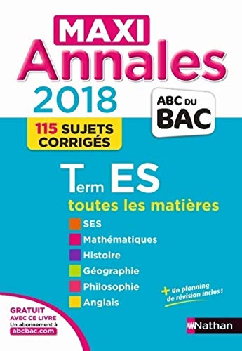9782091502649: Maxi Annales Bac - Terminale ES - 2018 (28)