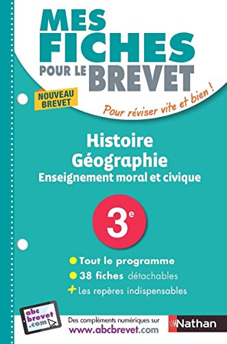 Beispielbild fr Histoire-Gographie - EMC (Enseignement moral et civique) 3e - Mes fiches pour le Brevet - Brevet 2022 zum Verkauf von Ammareal