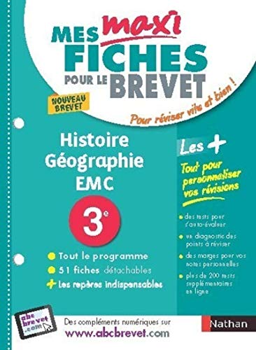 Stock image for Mes MAXI Fiches Histoire-Gographie EMC 3e (3) for sale by Ammareal