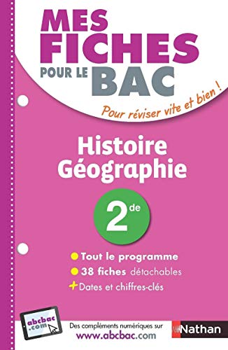 Imagen de archivo de Mes Fiches pour le BAC Histoire-Gographie 2de - Ancien programme a la venta por Librairie Th  la page
