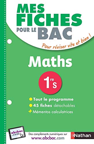 Stock image for Mes fiches pour le BAC Maths 1ere S for sale by Ammareal