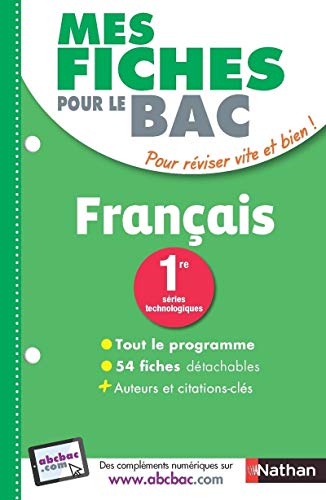 Beispielbild fr Mes Fiches pour le BAC Franais 1re sries technologiques zum Verkauf von Ammareal
