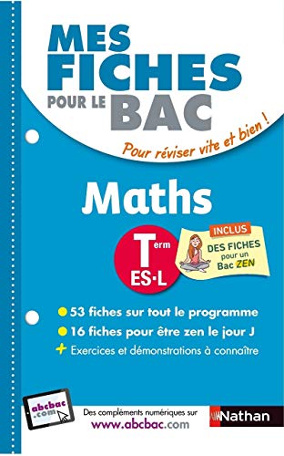 Beispielbild fr Mes fiches pour le BAC Maths Term ES.L zum Verkauf von Ammareal