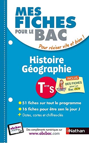 Beispielbild fr Mes fiches pour le BAC Histoire Gographie Term S zum Verkauf von Librairie Th  la page