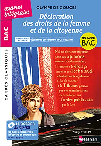 Stock image for Dclaration des droits de la femme et de la citoyenne de Olympe de Gouges - Franais 1re 2024 - Parcours : crire et combattre pour l'galit - BAC gnral et techno - Edition intgrale for sale by Librairie Th  la page