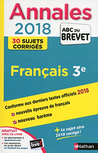Imagen de archivo de Annales ABC du Brevet 2018 - Franais a la venta por medimops