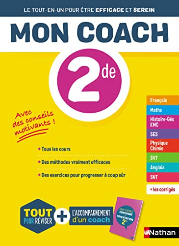 Beispielbild fr Mon coach 2de - Toutes les matires Seconde 2023 - Mathmatiques, Physique-Chimie, SVT, SES, Franais, Histoire-Gographie, Anglais [Broch] Desrousseaux, Pierre-Antoine; Zaneboni, Ghislaine; Cahen, Franoise; Kutukdjian, Garance; Protais, Johann; Soumah, Evelyne; Fouletier, Fredric; Rajot, Alain; Jzquel, Pascal; Vidil, Ccile; Ouazine, Garance; Doerler, Olivier; Gaston, Claudine; Camara, Christian; Gennetier, Fabien; Coppens, Nicolas; Arnaud, Brigitte; Saulze, Marie-Pierre et Hua, Juliette zum Verkauf von BIBLIO-NET