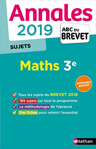 Beispielbild fr Annales ABC du Brevet 2019 Maths - sujets non corrigs Feugre, Carole et Mora, Gilles zum Verkauf von BIBLIO-NET