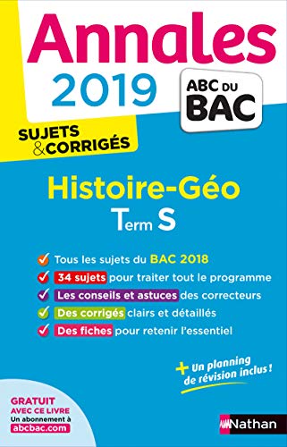 Beispielbild fr Annales ABC du Bac 2019 - Histoire-Gographie - Term S zum Verkauf von Ammareal