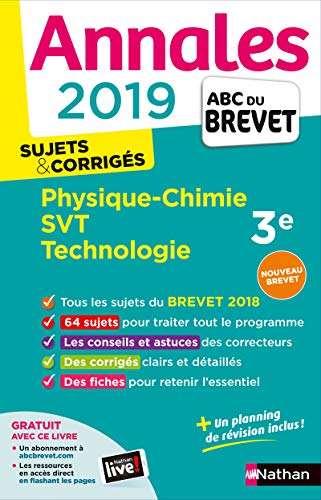 Beispielbild fr Annales ABC du Brevet 2019 - Physique-Chimie/SVT/Techno zum Verkauf von Ammareal