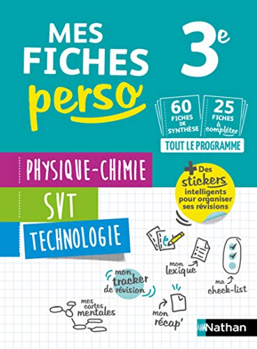 9782091573779: Physique-Chimie - SVT (Sciences de la vie et de la Terre) - Technologie 3e - Mes fiches perso Brevet - Rvisions Brevet 2024 (4)