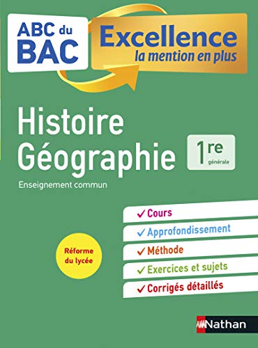 Beispielbild fr Histoire-Gographie 1re - ABC du BAC Excellence - Programme de premire 2022-2023 - Enseignement commun - Cours, Approfondissement, Mthode, Sujets et Corrigs dtaills Marzin, Servane; Fouletier, Fredric; Jzquel, Pascal; Benbassat, Laetitia Lon; Lon-Benbassat, Laeticia; Pons-Soumah, Evelyne; Rajot, Alain; Protais, Johan; Protais, Johann et Vidil, Ccile zum Verkauf von BIBLIO-NET