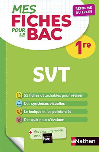 Stock image for SVT (Sciences de la vie et de la Terre) Premire - Mes fiches pour le BAC 1re - BAC 2022 for sale by Librairie Th  la page