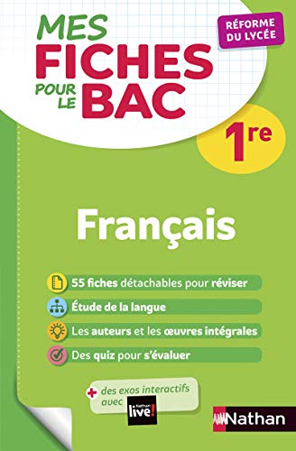 Beispielbild fr Franais Premire - Mes fiches pour le BAC 1re - BAC 2022 zum Verkauf von Librairie Th  la page