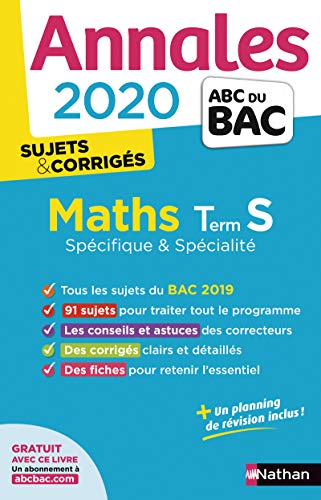 Beispielbild fr Maths Terminale S Spcifique & Spcialit : Annales 2020, Sujets & Corrigs zum Verkauf von RECYCLIVRE