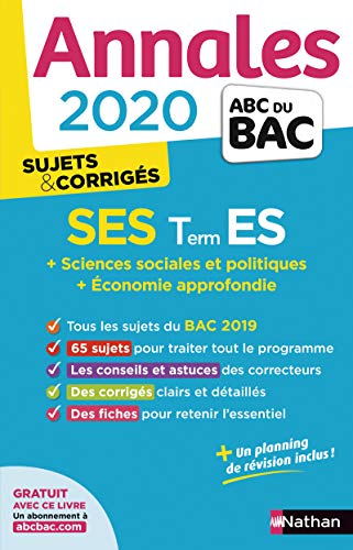 9782091574424: Annales ABC du Bac 2020 Sciences Economiques et Sociales - Term ES