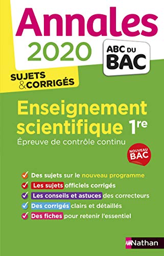 Stock image for Annales ABC du Bac 2020 Enseignement Scientifique 1re for sale by Ammareal