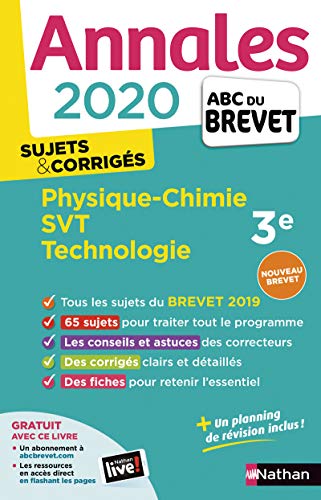Stock image for Annales ABC du Brevet 2020 Physique-Chimie-SVT-Techno for sale by Ammareal