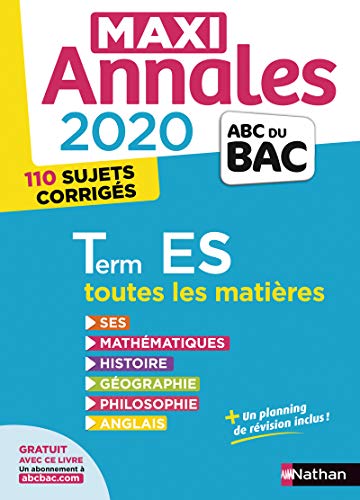 Beispielbild fr Maxi-annales ABC du Bac 2020 - Terminale ES (24) zum Verkauf von Ammareal