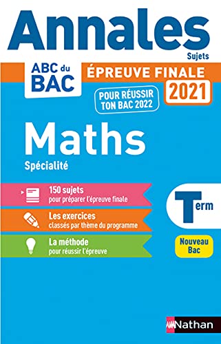 Stock image for Annales BAC 2021 Maths Terminale- Non Corrig for sale by Librairie Th  la page