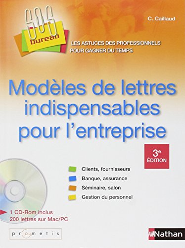 Imagen de archivo de Modles de lettres indispensables pour l'entreprise (1Cdrom) a la venta por medimops