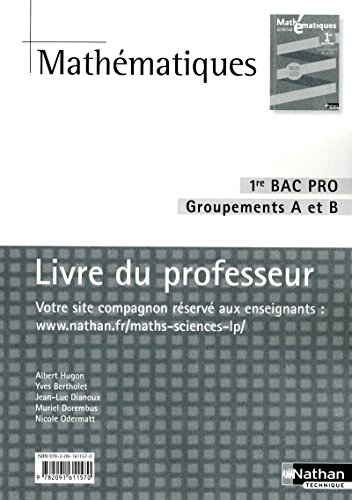 Stock image for Mathmatiques - 1re Bac Pro [Broch] for sale by BIBLIO-NET