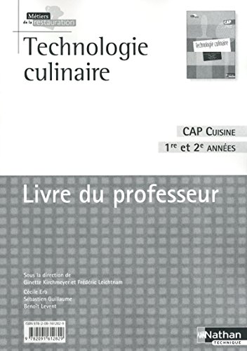 9782091612829: Technologie culinaire Livre du professeur