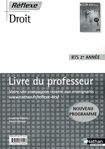 Stock image for Droit BTS 2e anne: Livre du professeur Garnier, Laurence et Mercati, Patrick for sale by BIBLIO-NET