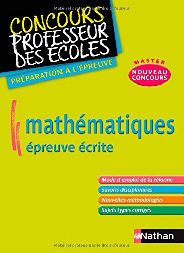 9782091614137: Mathmatiques preuve crite - Prparation au nouveau concours CRPE