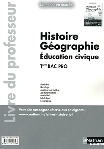 Beispielbild fr Histoire-Gographie-Education civique - Tle Bac Pro - Livre du professeur [Broch] zum Verkauf von BIBLIO-NET