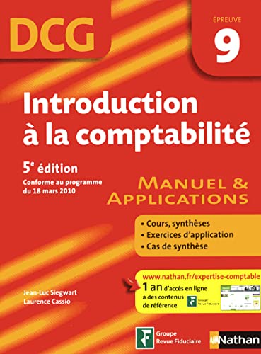 Stock image for Introduction  la comptabilit - DCG preuve 9 - Manuel et applications for sale by medimops