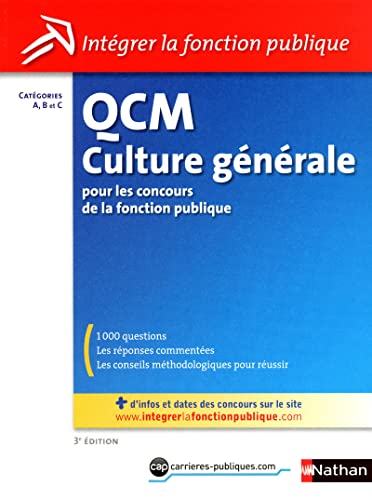 Beispielbild fr QCM Culture gnrale - Catgorie A, B, C - 3me dition zum Verkauf von Ammareal