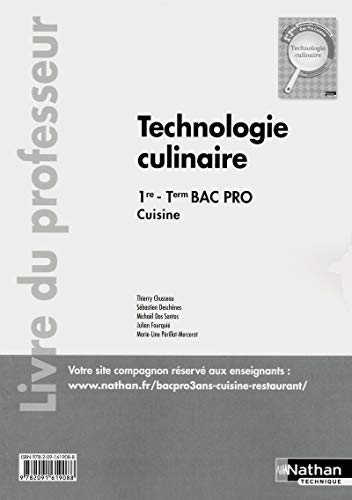 9782091619088: Technologie culinaire - 1re et Term