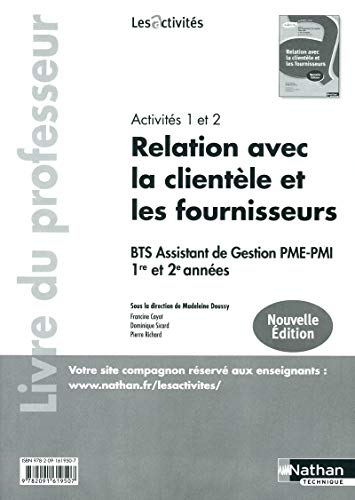 Stock image for Activits 1 et 2 -BTS 1re et 2e annes Les Activits Livre du professeur for sale by GF Books, Inc.