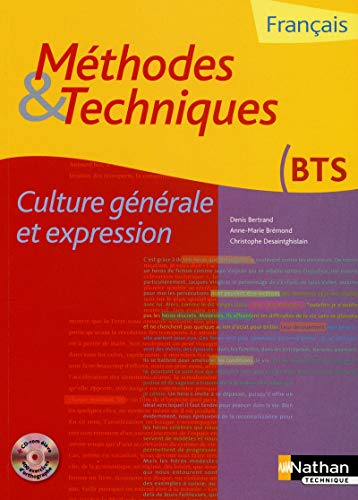 Stock image for Franais Culture gnrale et expression BTS : Mthodes & Techniques (1Cdrom) for sale by Ammareal