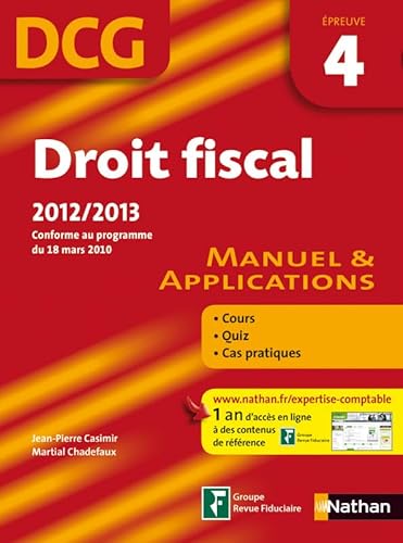 Imagen de archivo de Droit fiscal 2012-2013 a la venta por medimops