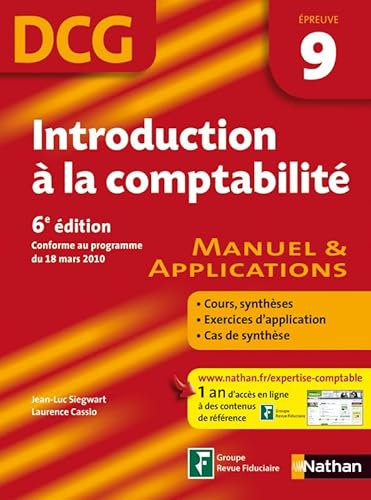 Stock image for INTRODUCTION A LA COMPTABILITE EPREUVE 9 DCG MANUEL & APPLICATIONS 2012 for sale by LiLi - La Libert des Livres