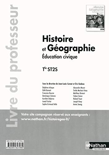 Beispielbild fr Histoire-Gographie - Education civique - Tle ST2S - livre du professeur [Broch] zum Verkauf von BIBLIO-NET