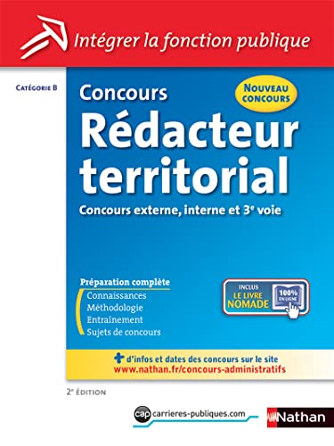 Beispielbild fr Concours Rdacteur Territorial : Catgorie B (concours Externe, Interne Et 3e Concours) : Nouveau Co zum Verkauf von RECYCLIVRE